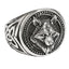 Stunning Nordic Viking Wolf Head Ring 925 Sterling Silver