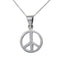 Small Peace Sign Pendant on 45cm Trace Chain necklace