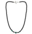 Handmade Men's Natural Black Agate and Green Tiger's Eye Gemstone Beaded Necklace