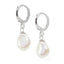 baroque pearl earrings white