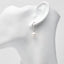 Single Pearl Earrings For Men | 9-10mm White Freshwater Pearl Drop Hoop Earrings