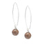 Women's 12mm Gemstone Ball Dangle Drop Earrings With 925 Sterling Silver