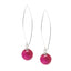 Women's 12mm Gemstone Ball Dangle Drop Earrings With 925 Sterling Silver