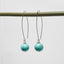 Women's 12mm Gemstone Ball Dangle Drop Earrings With 925 Sterling Silver