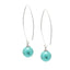 Women's 12mm Gemstone Ball Dangle Drop Earrings With 925 Sterling Silver