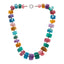 chunky statement multicolour gemstone necklace