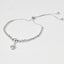 silver heart charm bracelet minimalist jewellery for women gilrs