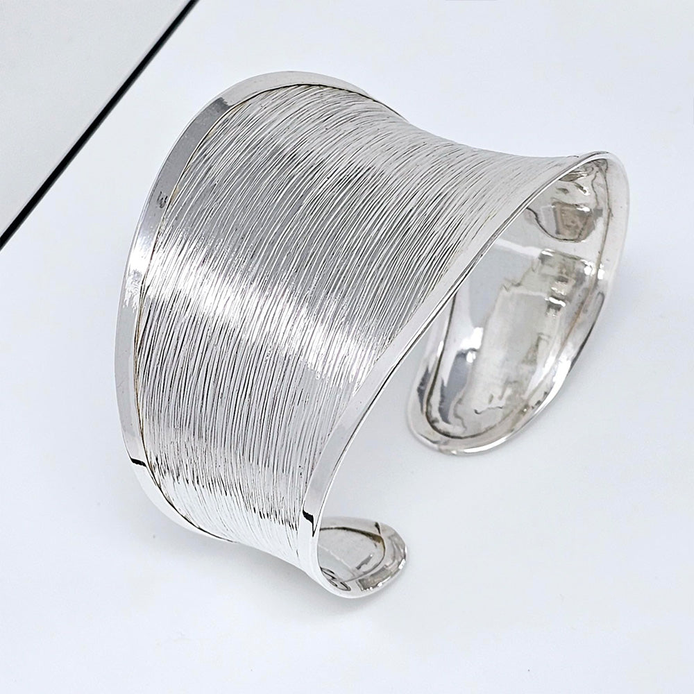 Unique Classic statement silver bangle for women