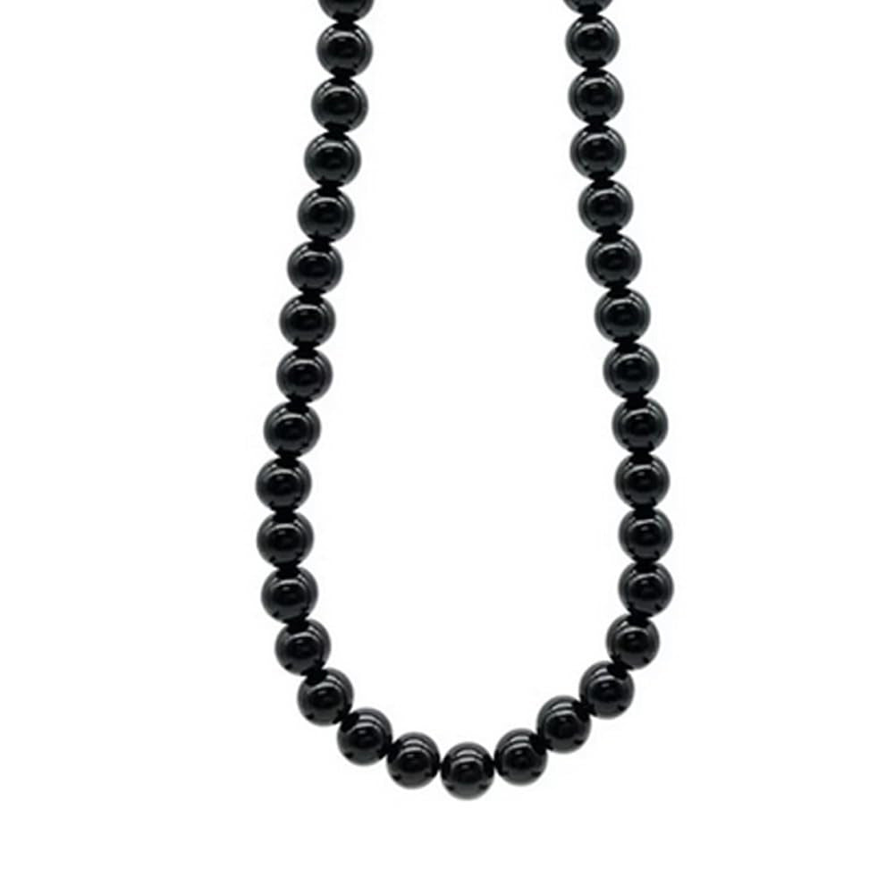 Mens Gemstone Beaded Necklace Chain | 8mm Beaded Necklace for Men Tigers eye, Blue Lapis Lazuli, Black Agate | Length 50cm, 55cm and 60cm