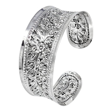 silver cuff bangle for her