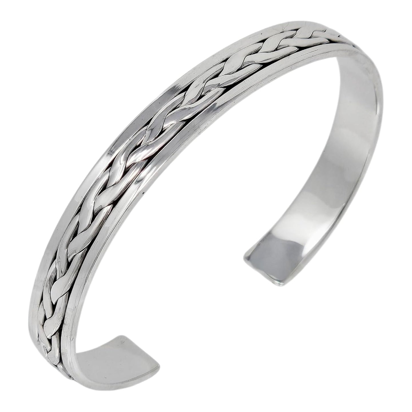 celtic silver cuff bangle for men women