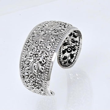 Thai silver cuff bangle