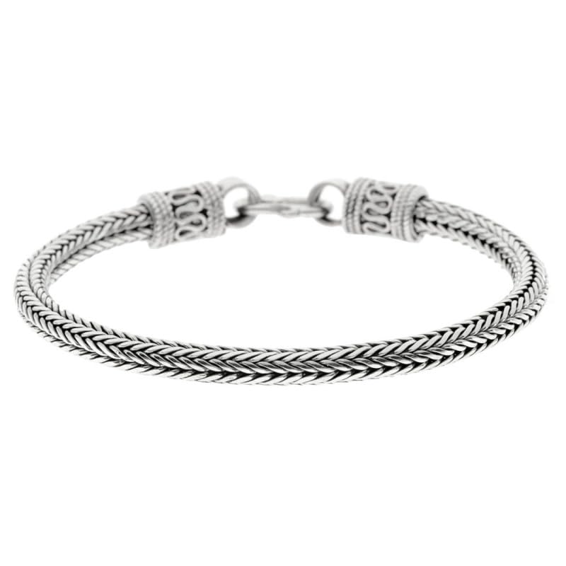 Balinese bali Wheat Style Silver Chain bracelet for women men