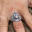 Silver Native American Chief Ring for men