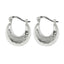 statement silver hammered hoop earrings for women and girls