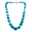 gemstone necklace blue chunky womens girls