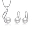 pearl pendant earrings set for women girls