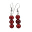 womens red coral earrings