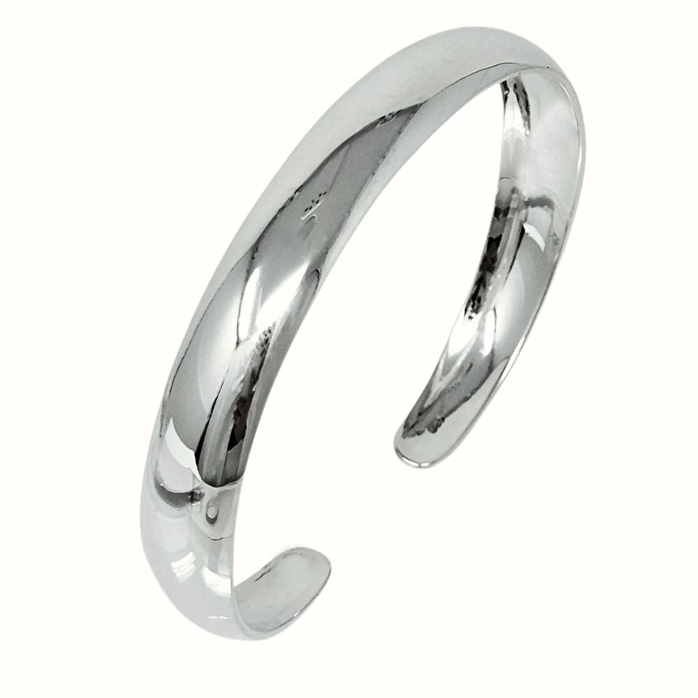 womens plain silver bangle