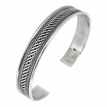 silver Celtic bangle for men 