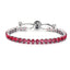 CZ Crystal Tennis Bracelet for Women and Girls | Red Cubic Zirconia Cystal Charm Bracelet