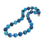 Chunky blue agate necklace for women
