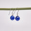 Beautiful Women's Handmade Natural Blue Agate Dangle Drop Earrings