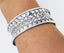 Stunning Silver Bangle with Floral Chevron Pattern Silver Cuff for Women