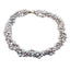 Womens pearl necklace grey chunky