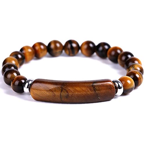Tigers Eye Womens Handmade Natural Gemstone Beaded Bracelet Healing Chakra Semi Precious Gemstones