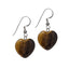 gemstone earrings hart shape tigers eye