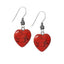 red heart drop earrings