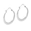 Handmade 3.5Cm Hammered Silver Hoop Earrings for Women and Girls