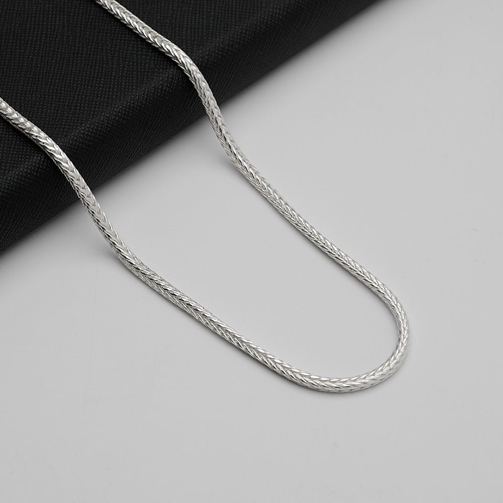 silver foxtail chain for men