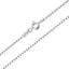 Women's 925 Sterling Silver 1.6m Small Ball Beaded Necklace