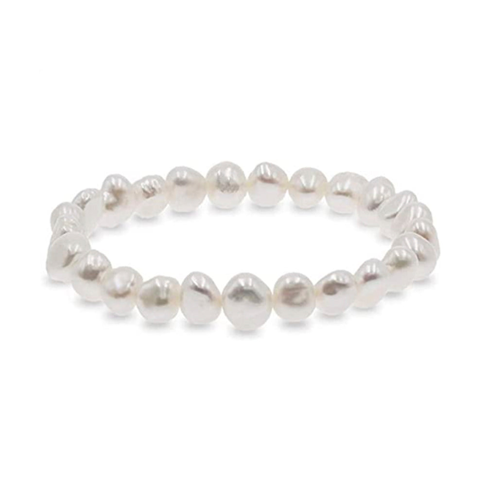 7-8mm White Freshwater Pearl Bracelet