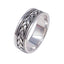 Silver Celtic Braided Ring For Men And Women