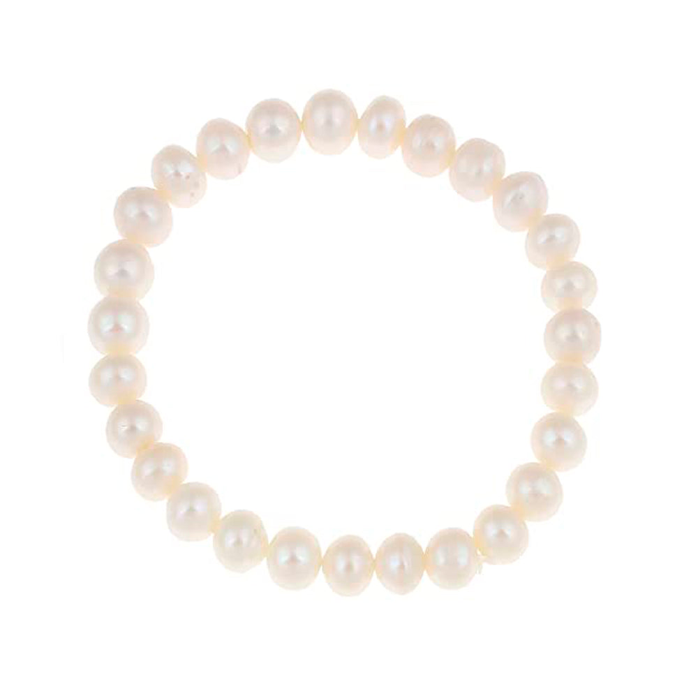 Stunning 7-8mm Freshwater Pearl Bracelet for Women Ladies and Girls 