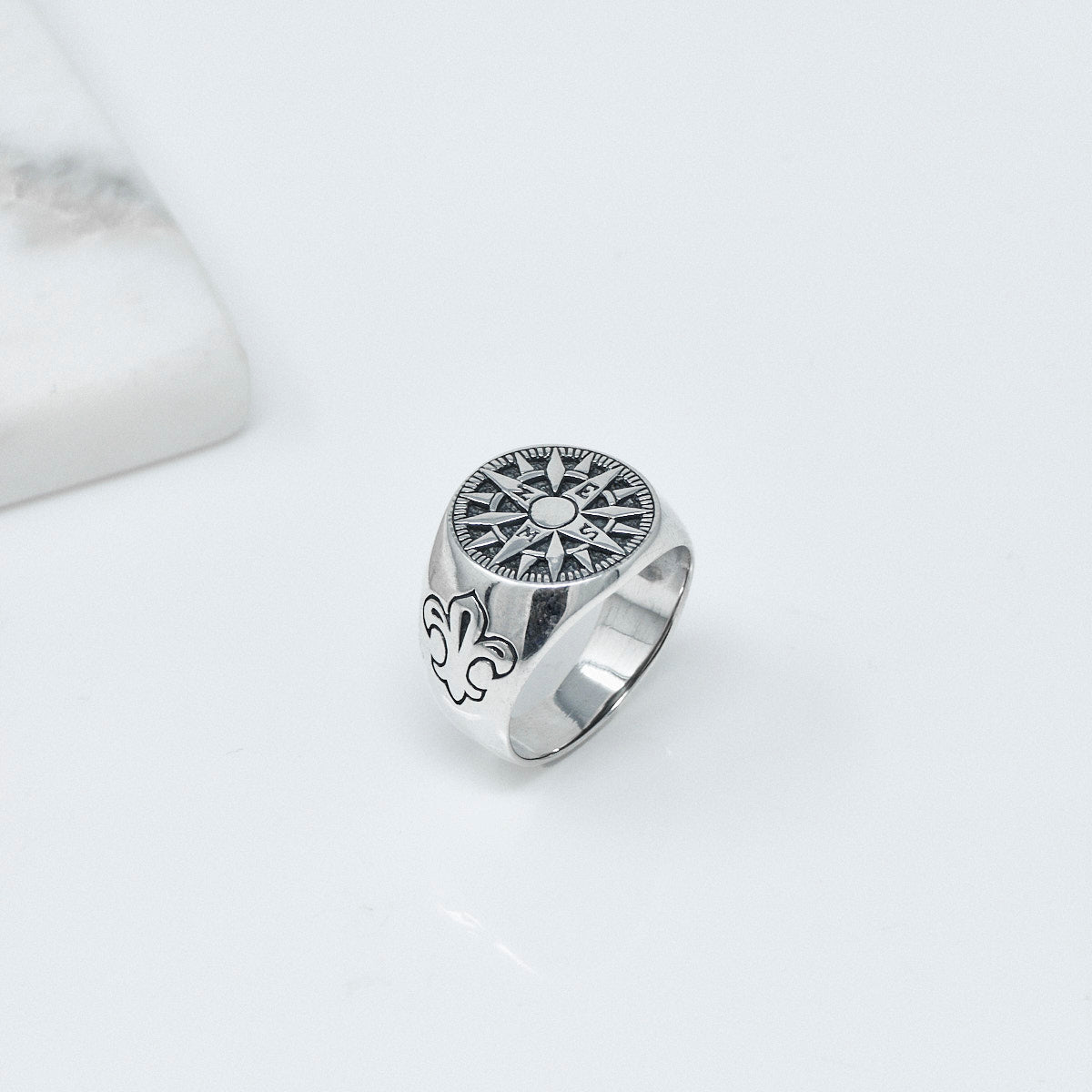 Sterling Silver Compass Ring