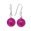 women's pink agate drop earrings 