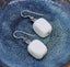 womens white earrings 925 silver hook