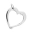 Sterling Silver Open Heart Pendant For Women