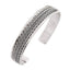 braided silver bangle mens