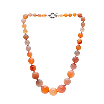 Beautiful 8-16mm Natural Gemstone Beaded Necklace For Women