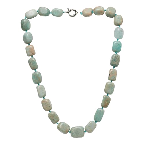 Womens Chunky  Amazonite Gemstone Necklace