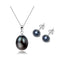 Black Pearl pendant and earring set