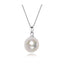 Women's Freshwater Pearl Pendant on Sterling Silver Box Chain Necklace