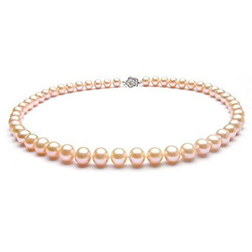 Pink Freshwater Natural 8-9mm Pearl Necklace For Women