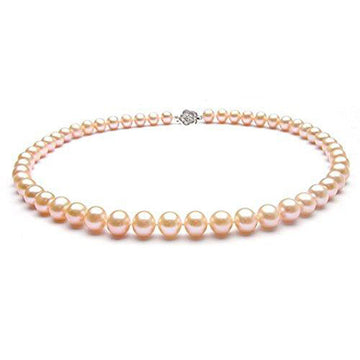 Pink Freshwater Natural 8-9mm Pearl Necklace For Women