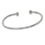 silver torque bangle for men plain solid